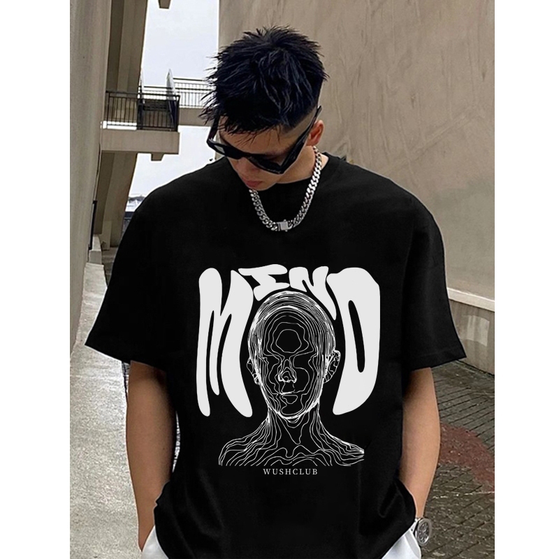 Kaos pria original Cotton100% Baju pemuda amerika yang berlengan pendek dan baju pria dan wanita den