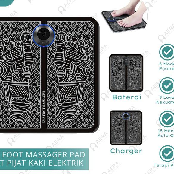 Speeds Living - Ems Foot Massager Alat Pijat Kaki Akupuntur Foot Massager Electric