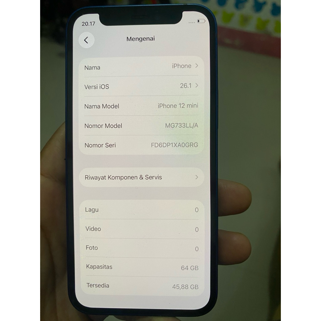 mesin dan face id iphone 12 mini