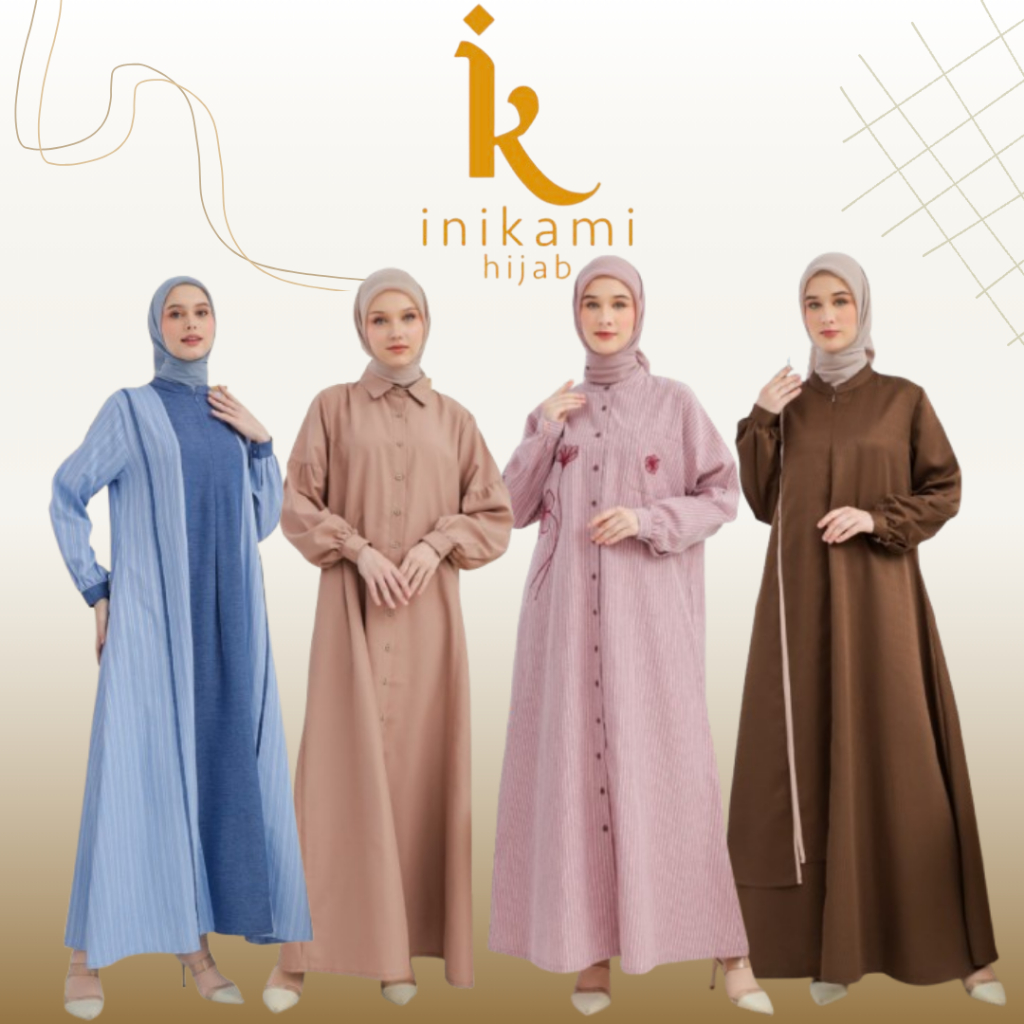 GAMIS BY INIKAMI HIJAB KIREEVA HALWA  - AISHA - ZAHRA - FLORINA  DRESS SIMPLE