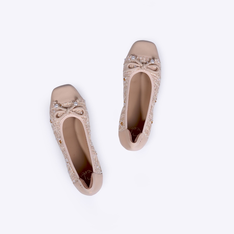 Everbest EVB Kasila Flat shoes Wanita Almond & Black