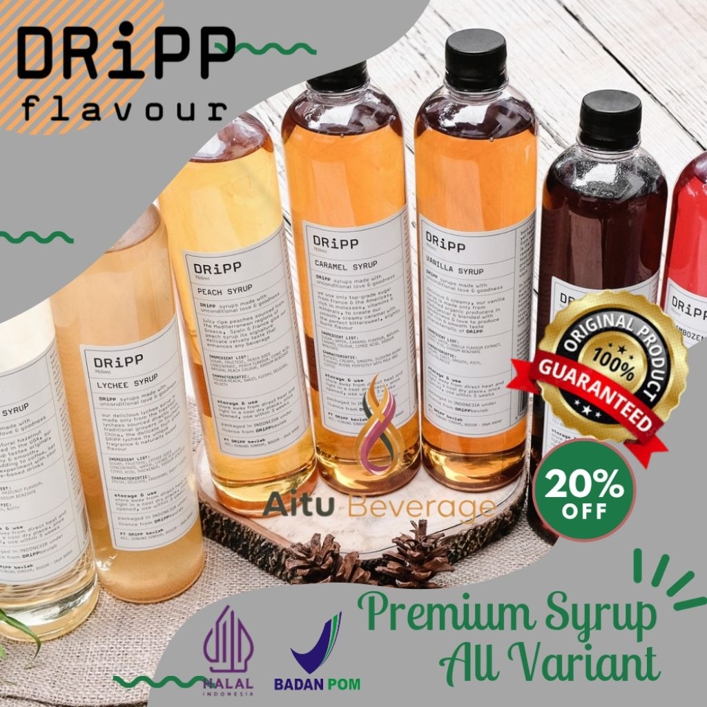 Dripp Syrup 760ml - Premium Syrup -  all variant