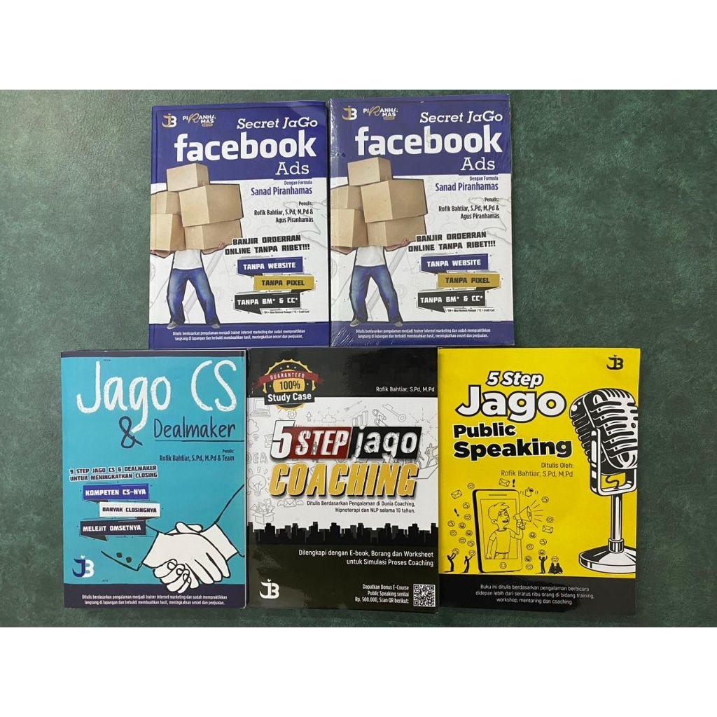 Buku Jago Bisnis digital marketing Fb ads Jago couching Jago Closing Jago Publick Speaking