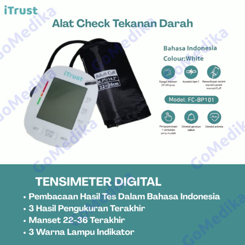 Tensimeter Digital iTrust Alat Cek Tensi Darah