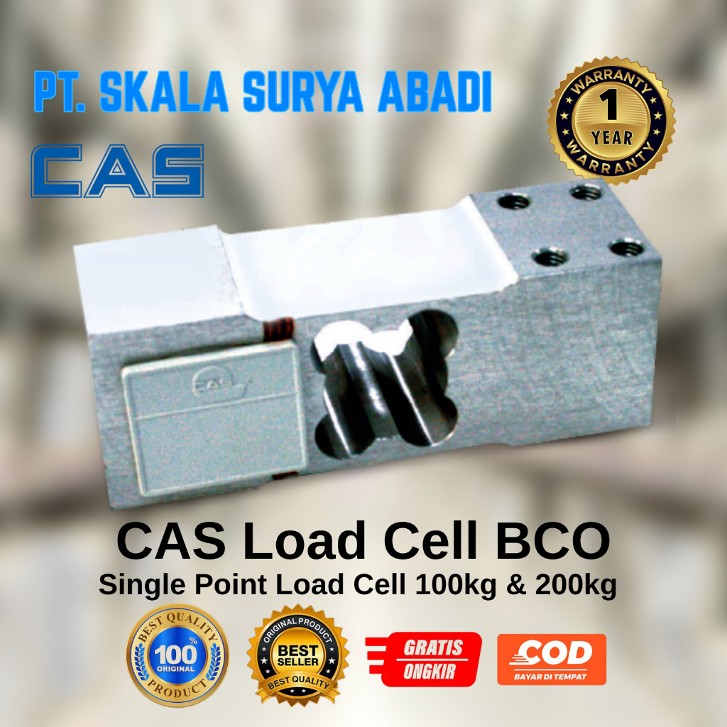 Load Cell CAS BCO Cap 100kg &200kg/ Single Point Load Cell /Load Cell Timbangan 100-200kg