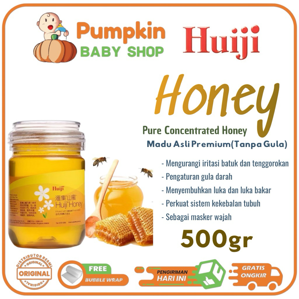 Huiji Honey 500gr Madu Asli Premium (Bebas Gula) - Madu Huiji