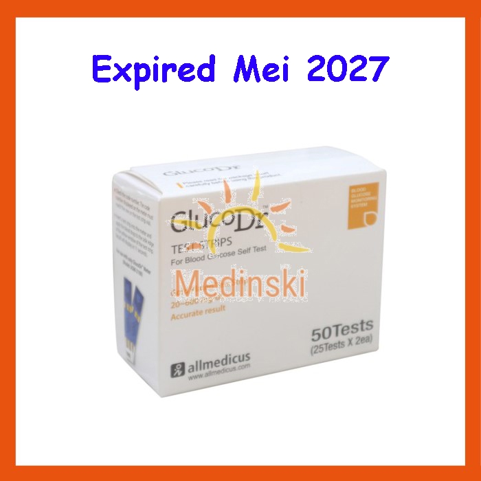 Strip GlucoDr Isi 50 Stik Kode 8 BioSensor Gluco Dr Tes Cek Gula Darah GDS AGM-2100 AGM2100