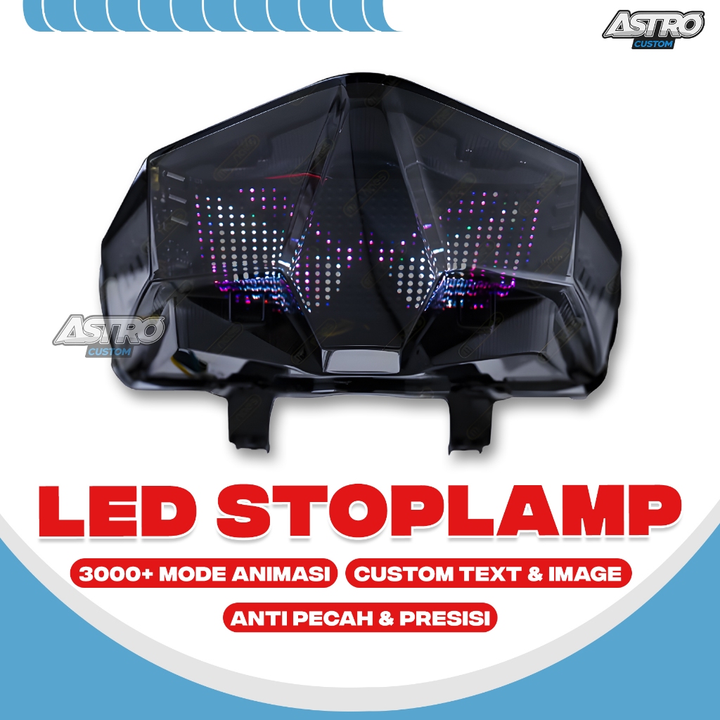 Moonaes Animation LED Vario 125 150 LED New Stoplamp Lampu Animasi Universal CVT Racing Astrocustom