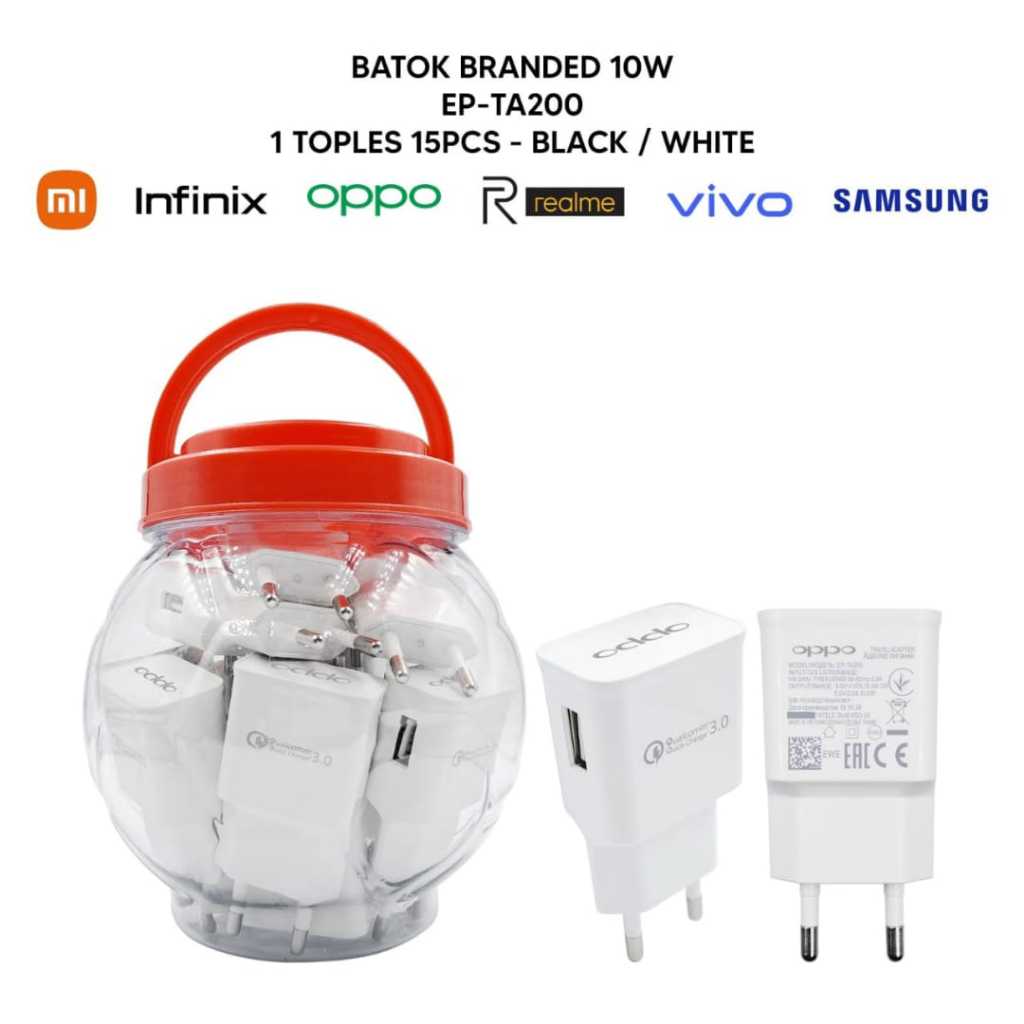 BATOK BRAND 10W TA200 QC 3.0 MURAH NON FAST