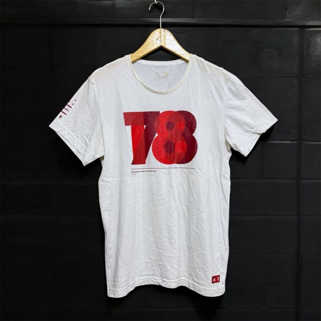 *$ADlD4$ x Manchester United 1878 Official Tee Original | Kaos 3 stripes bunga GGMU / MU Fans not je