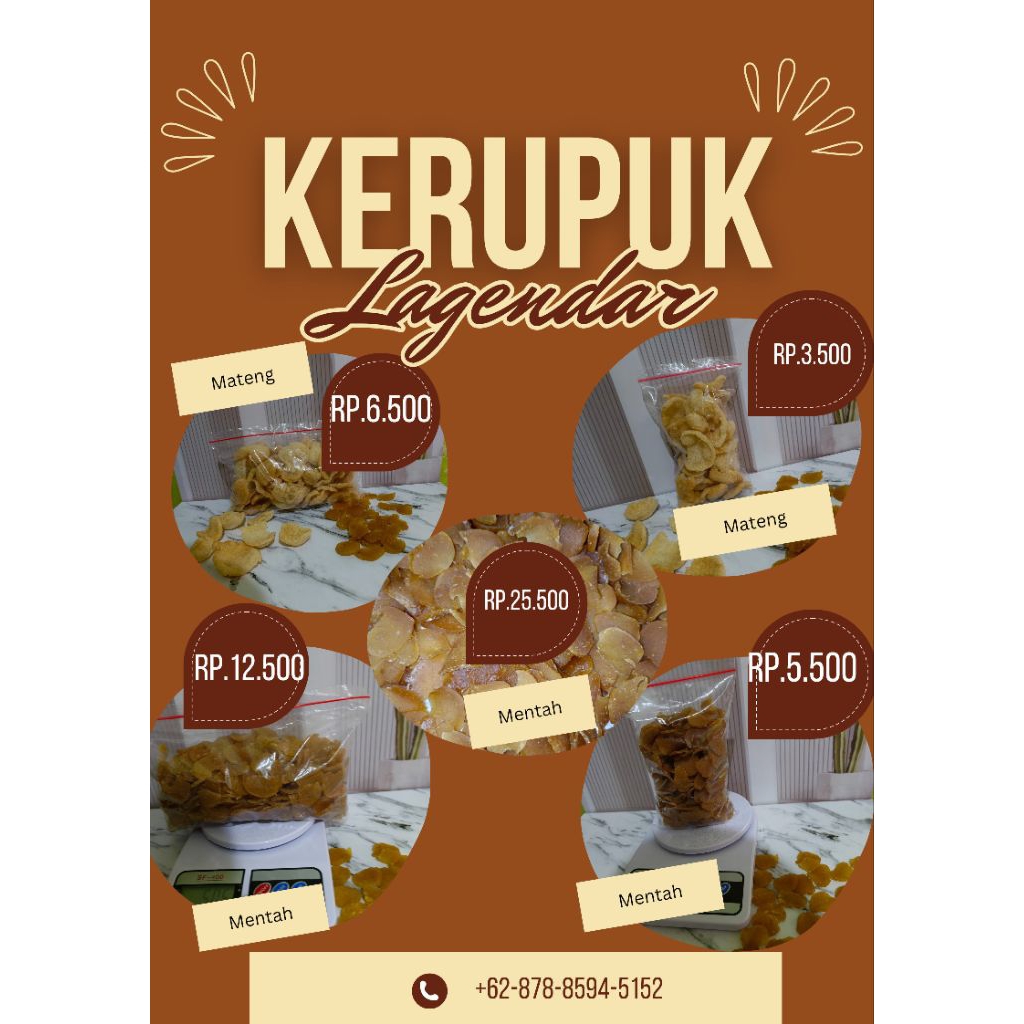kerupuk gendar mentah 1kg