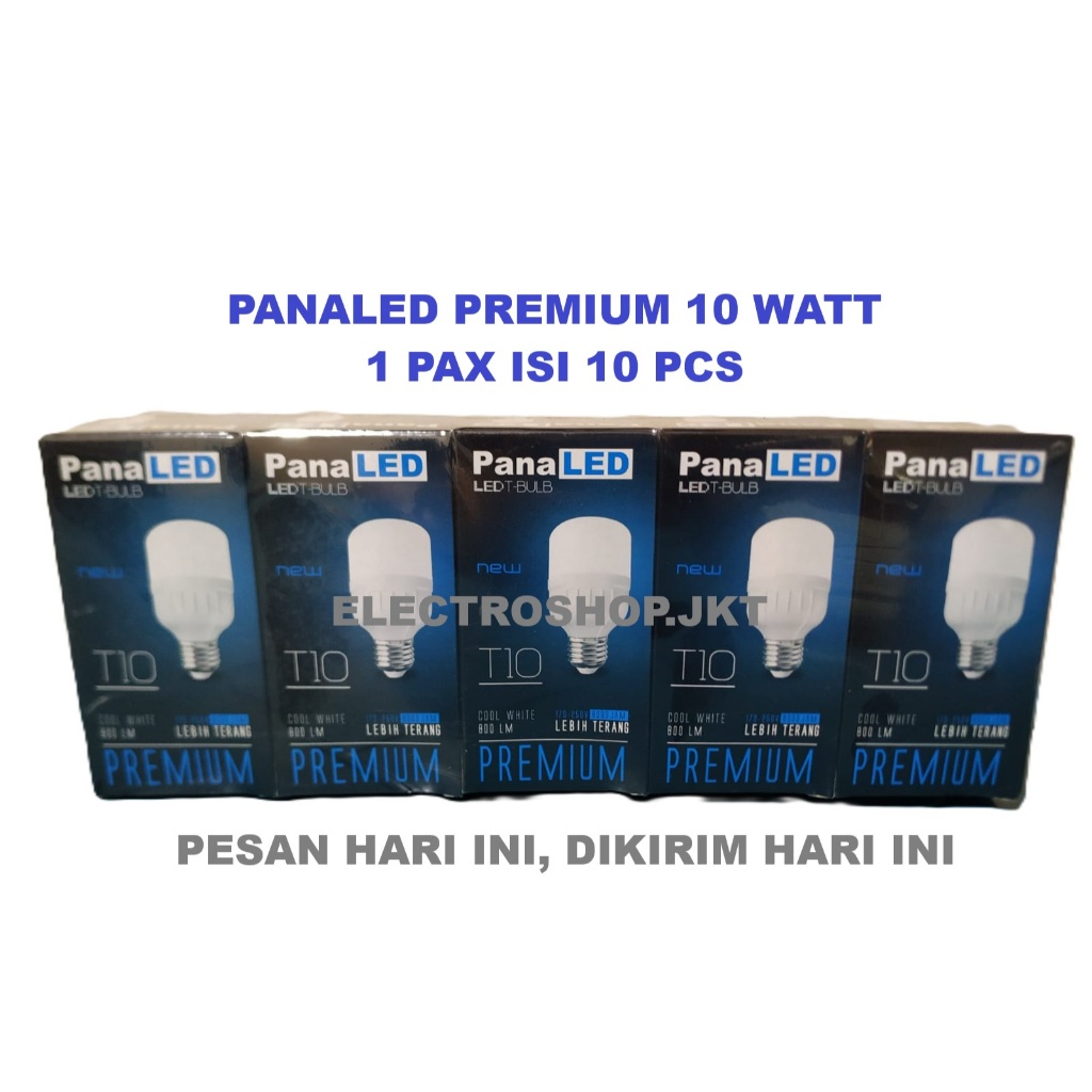 LAMPU LED 10 WATT PANALED PREMIUM BY LUBY , BOHLAM LED 10W CAHAYA PUTIH