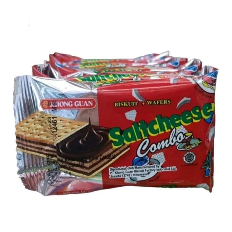 Khong Guan Saltcheese Combo 10pack Biscuit Khong Guan Saltcheese Coklat Wafer