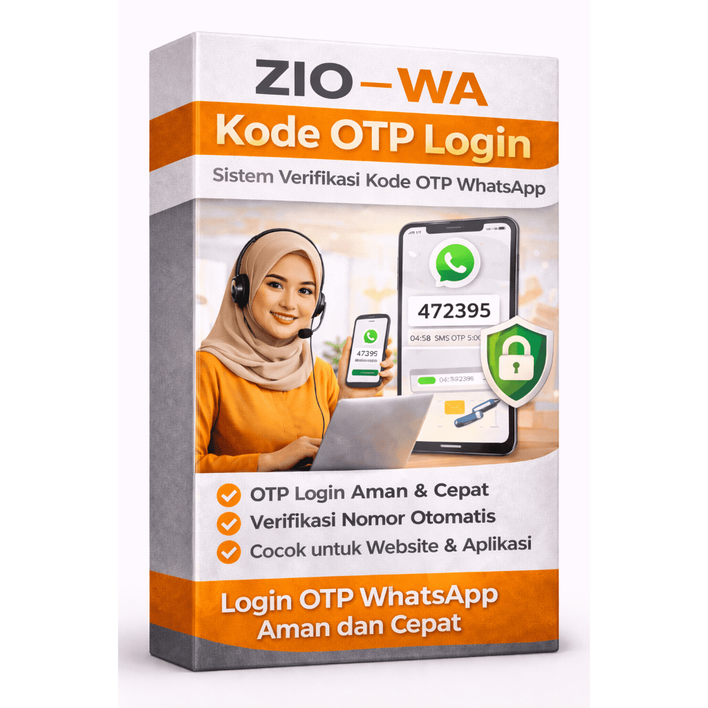Plugin WP -ZIO – WA Kode OTP Login | Plugin Login WhatsApp OTP Aman & Otomatis