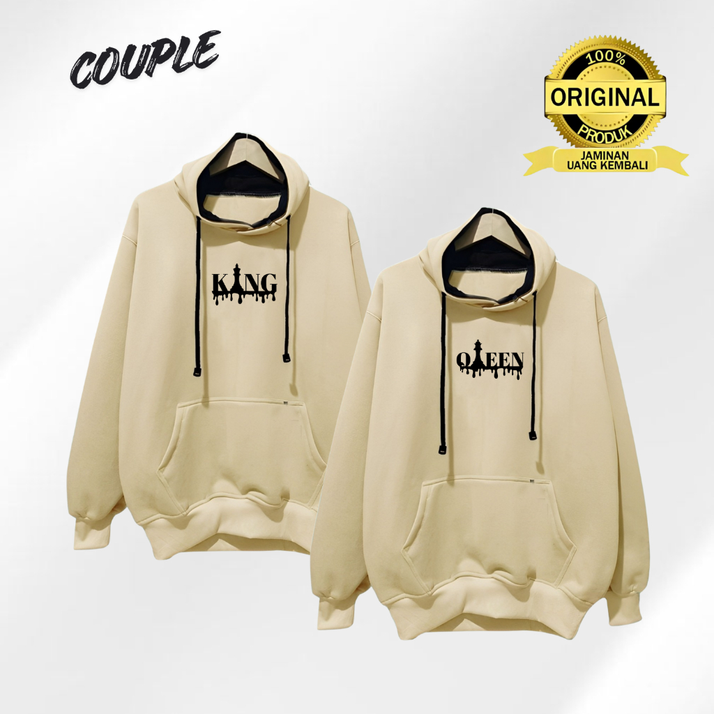 Couple Hoodie Unisex Fleece Tebal Adem 2 Pcs hoodie Sweater couple pasangan 2 pcs tebal / Sweater co