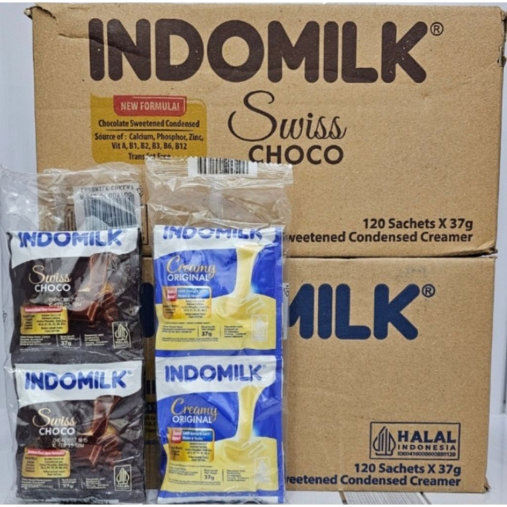 Susu INDOMILK Sachet 1Dus (120 Sachet × 37gram)