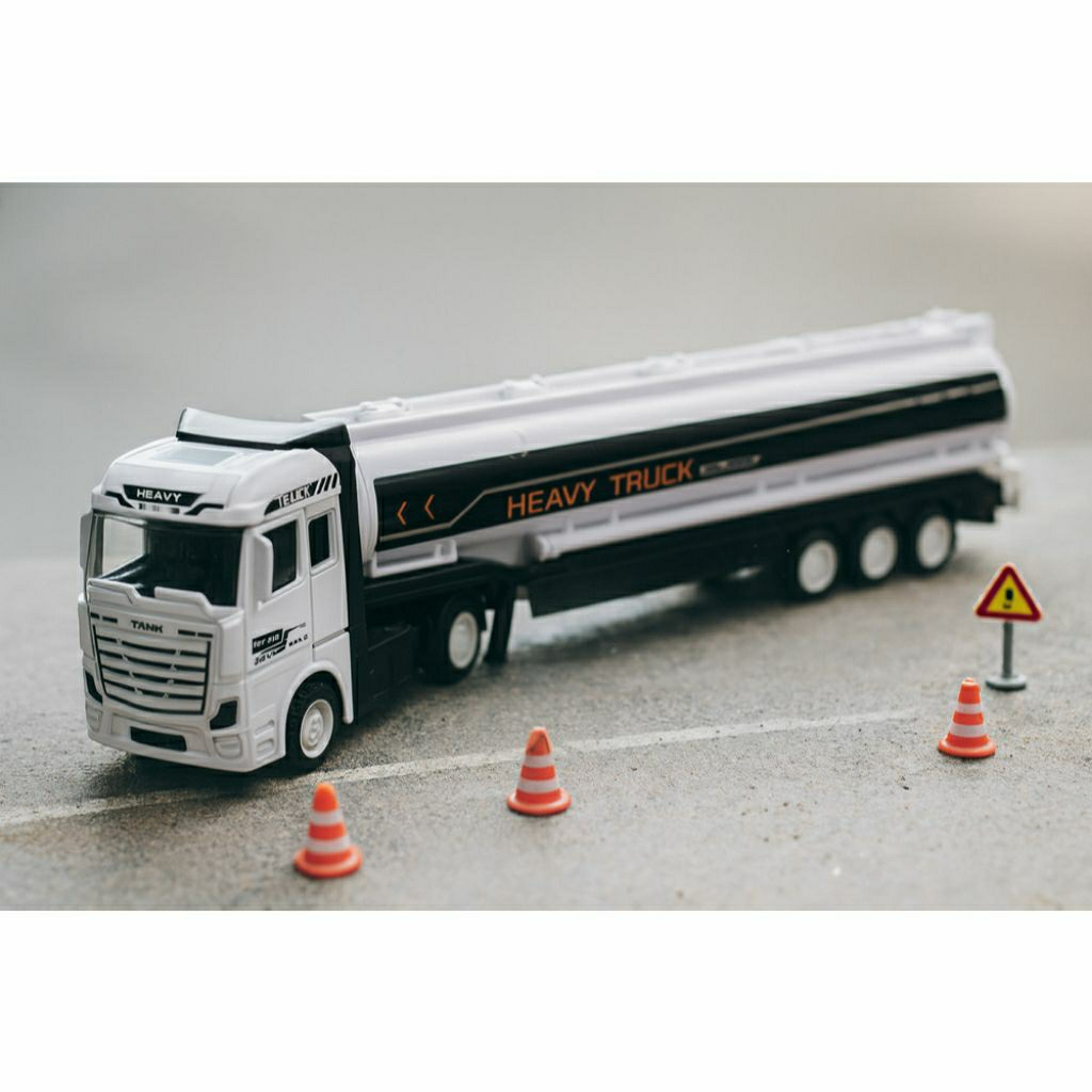 Diecast Metal Model Truck Kontainer Truck Tangki Miniatur Heavy Truck Container