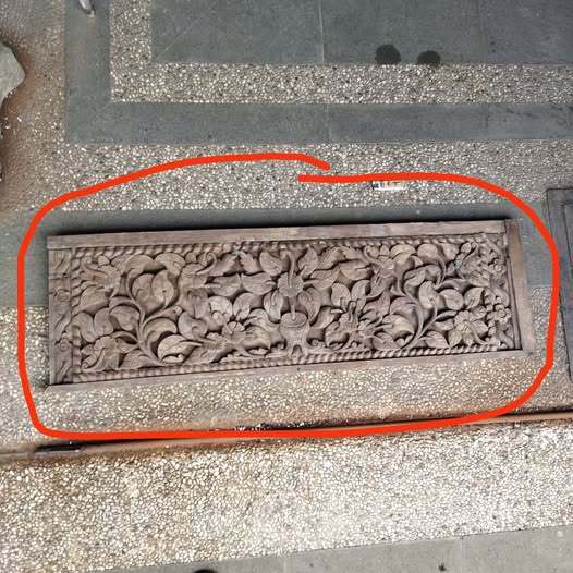 Pajangan Dinding Ukiran Kayu Jati ex Pintu Gebyok