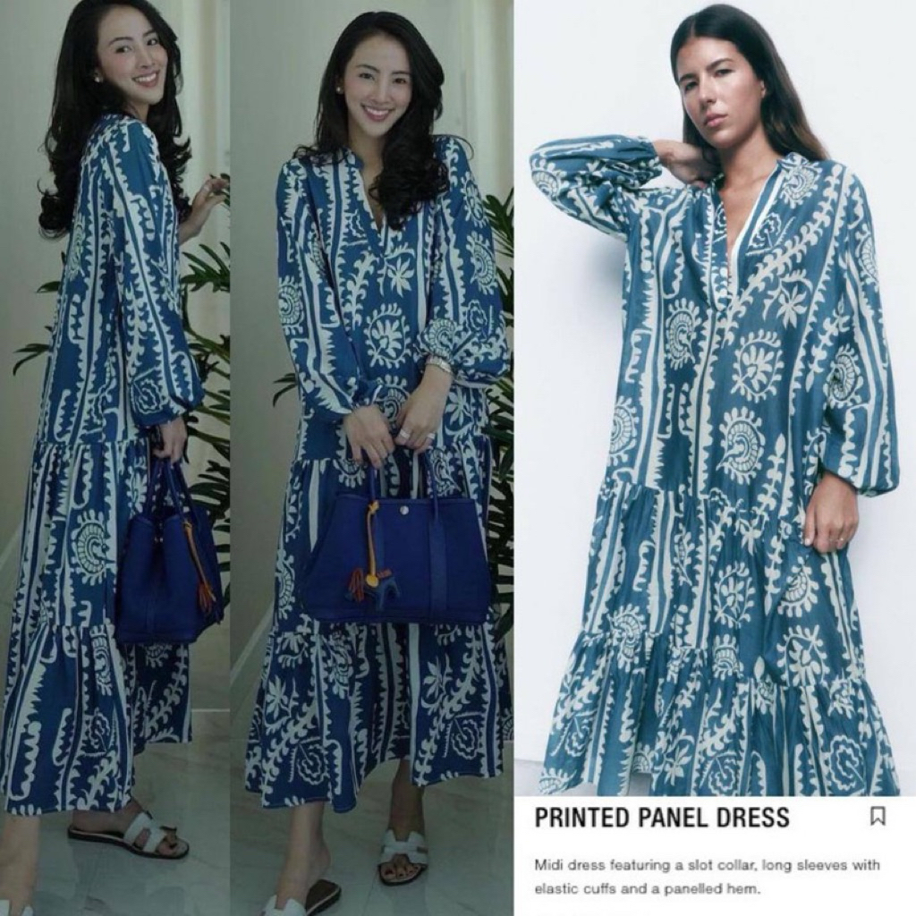 ZARA DRESS BOHEMIAN BLUE ETNIC