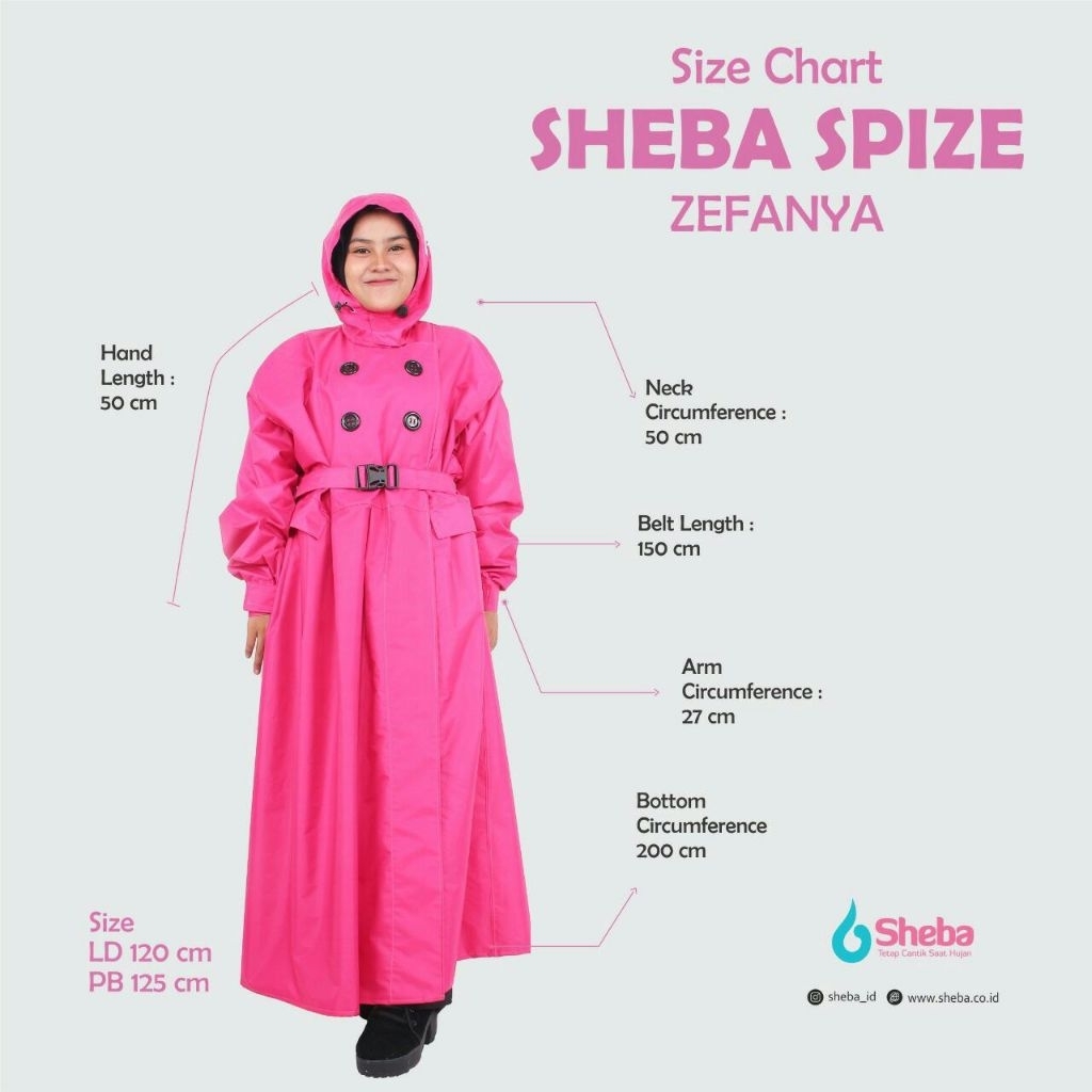 jas hujan Sheba zevanya