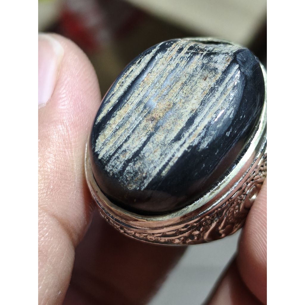 batu cincin kecubung tanduk alami