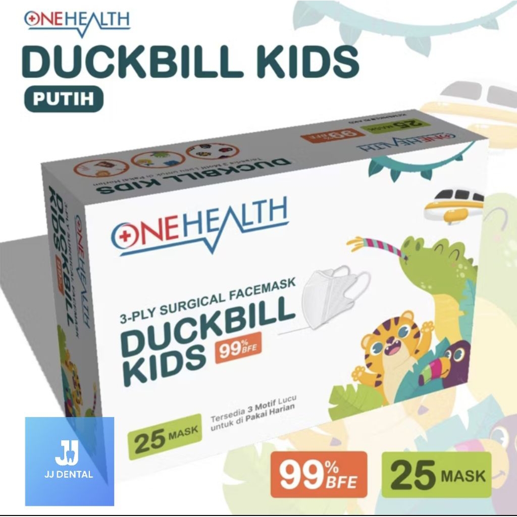 Masker one health duckbill anak warna putih