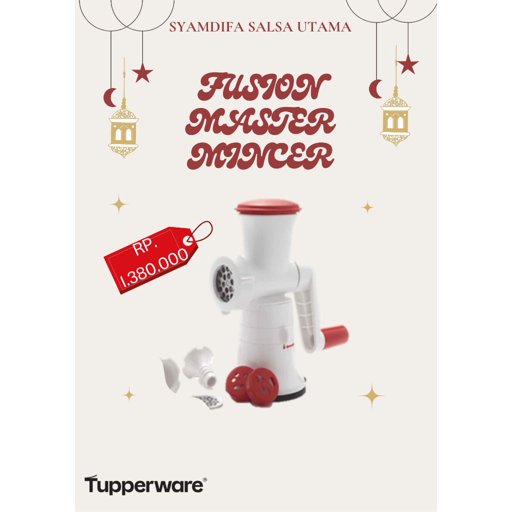 Tupperware Ori - Quick Chef / Fusion Master Mincer /  Juist It / Turbo Chopper