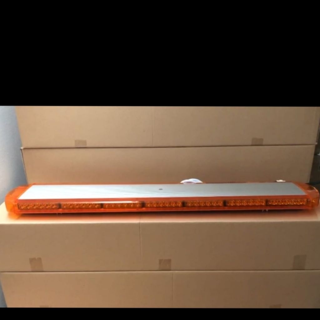 Lampu light bar atap mobil slim 120cm 12V  kuning led non sirine