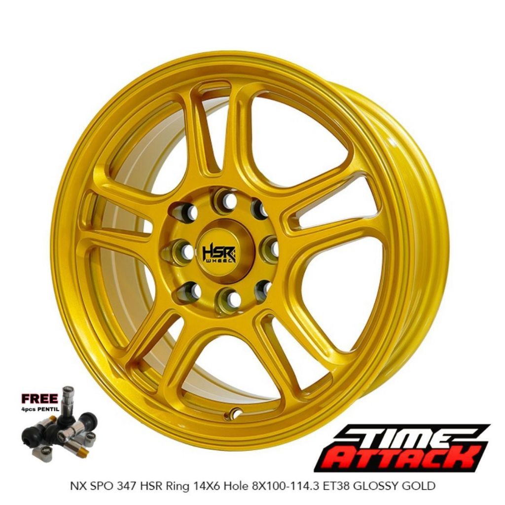 Velg Mobil Wuling Air Ev Ring 14 HSR WHEEL Tipe Nx Spo Velg Hsr R14