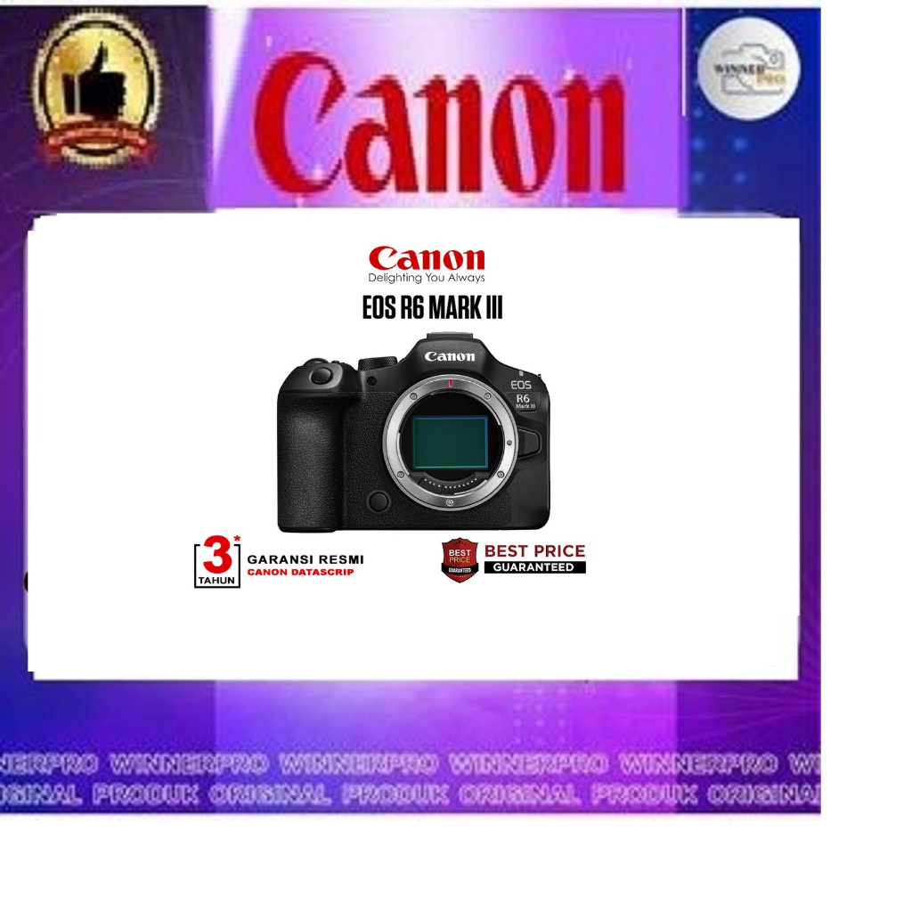 Canon EOS R6 Mark III Body Only Canon R6 Mark III Body Canon EOS R6III R 6 Mark 3 Body Only Garansi 