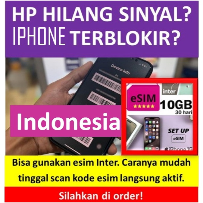 esim hp inter 10gb real 30 hari | roaming telkomsel | esim roaming