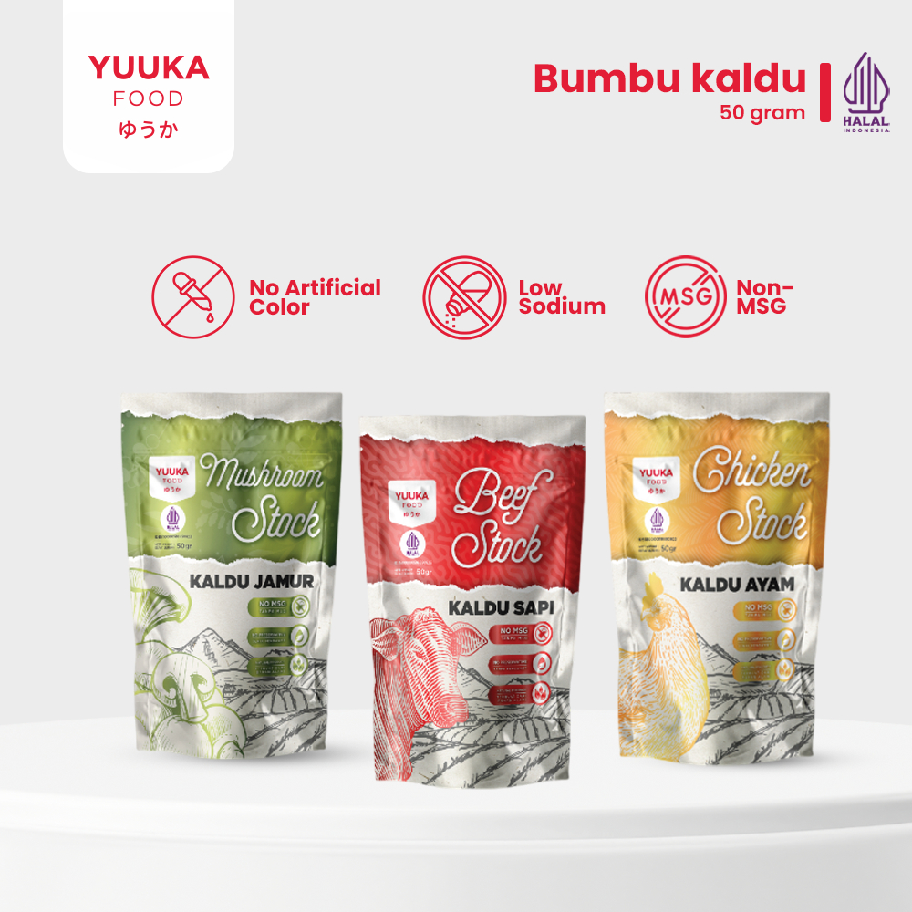 Yuuka Food Bumbu kaldu Rasa Ayam/Kaldu/Beef