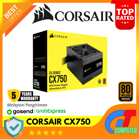 CORSAIR CX Series CX750 – 750 Watt 80 PLUS Bronze ATX Power Supply