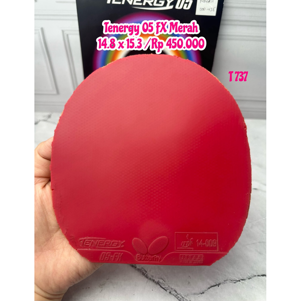 second karet tenis meja pingpong tenergy 05 FX merah original market japanh
