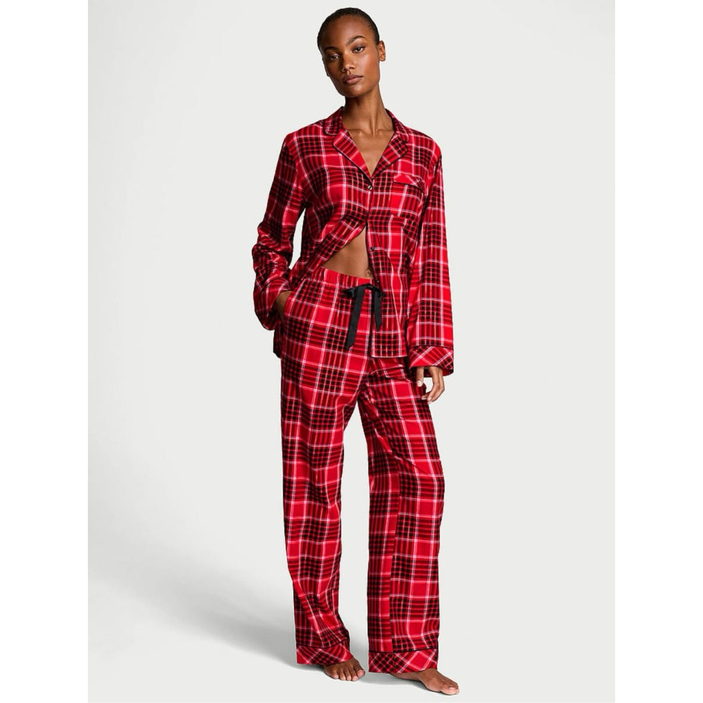 VICTORIA'S SECRET Glazed Satin Long Pajama Set