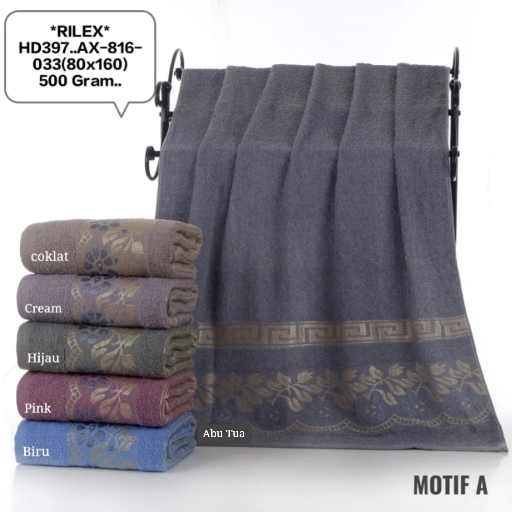 Handuk Mandi Jumbo 90 x 170 cm Handuk Hotel Premium Cotton Halus Tebal Cepat Menyerap | Handuk Rilex