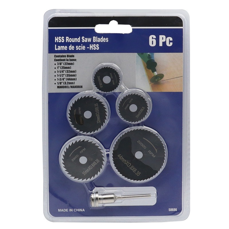 Mata Bor Gerinda Potong Kayu Mini Mandrel Mata Gergaji Mini 6Pcs, 7Pcs