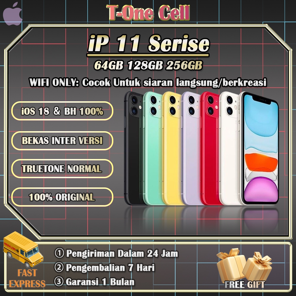 iPhone 11 SECOND BEKAS 100% ORI 64/128/256GB INTER, Stok Terbatas, Jangan Sampai Kehabisan