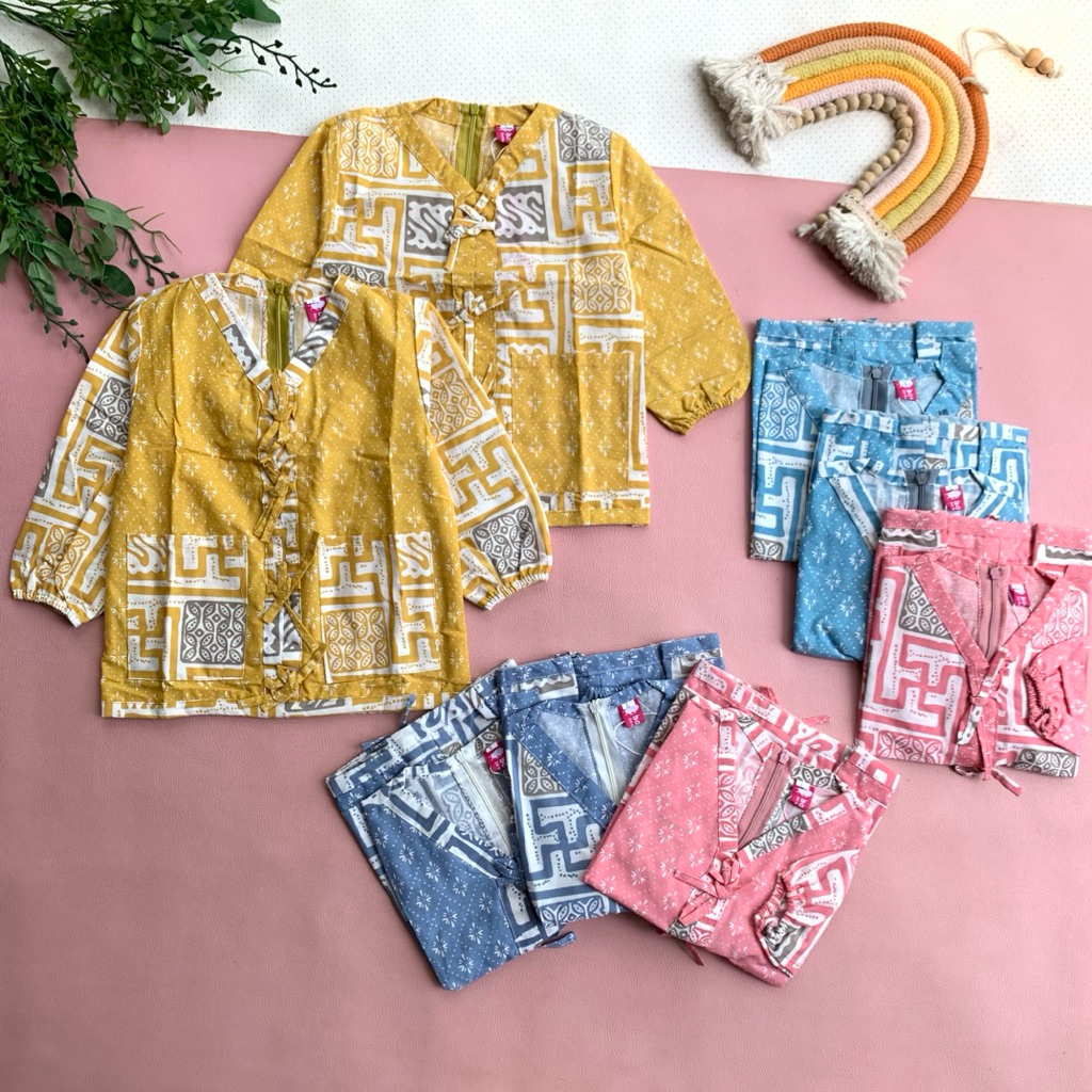 Batik Kids Batik Anak Carla Berkantong Depan Model Lucu Dengan Kombinasi Motif Hijab Friendly