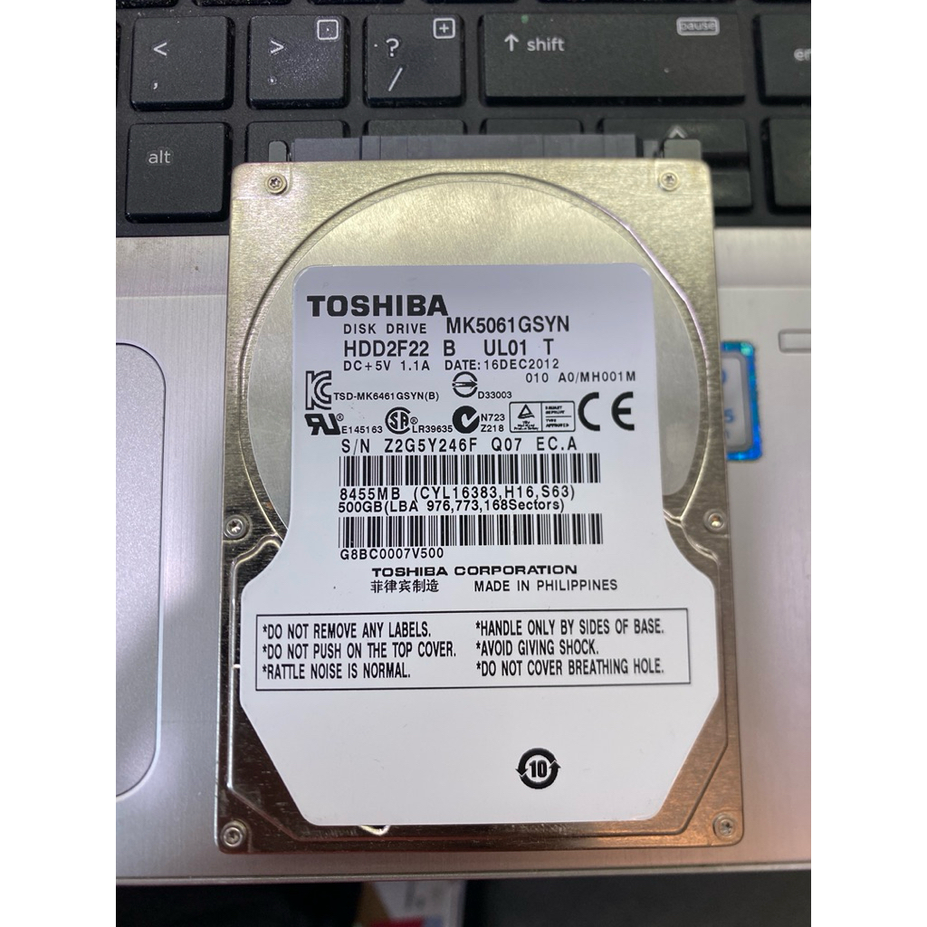 Hardisk laptop merk toshiba 500gb