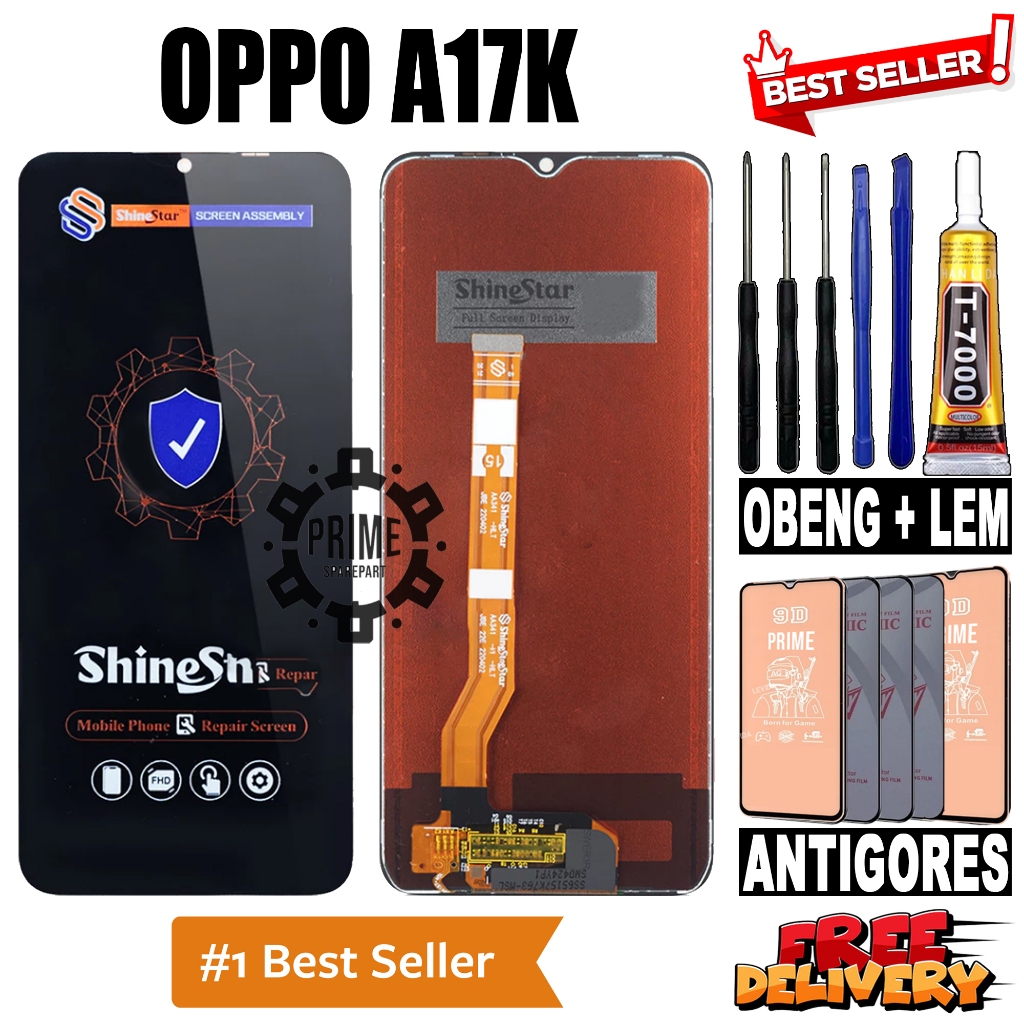 LCD TOUCHSCREEN OPPO A17K ORIGINAL SHINESTAR LCD OPPO A17K FULLSET