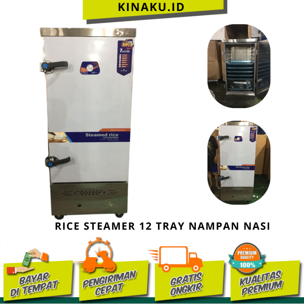 Rice Steamer 12 tray / steamer gas 12 tray / 12 nampan / mesin pengukus nasi 12 trayRice Steamer 12 