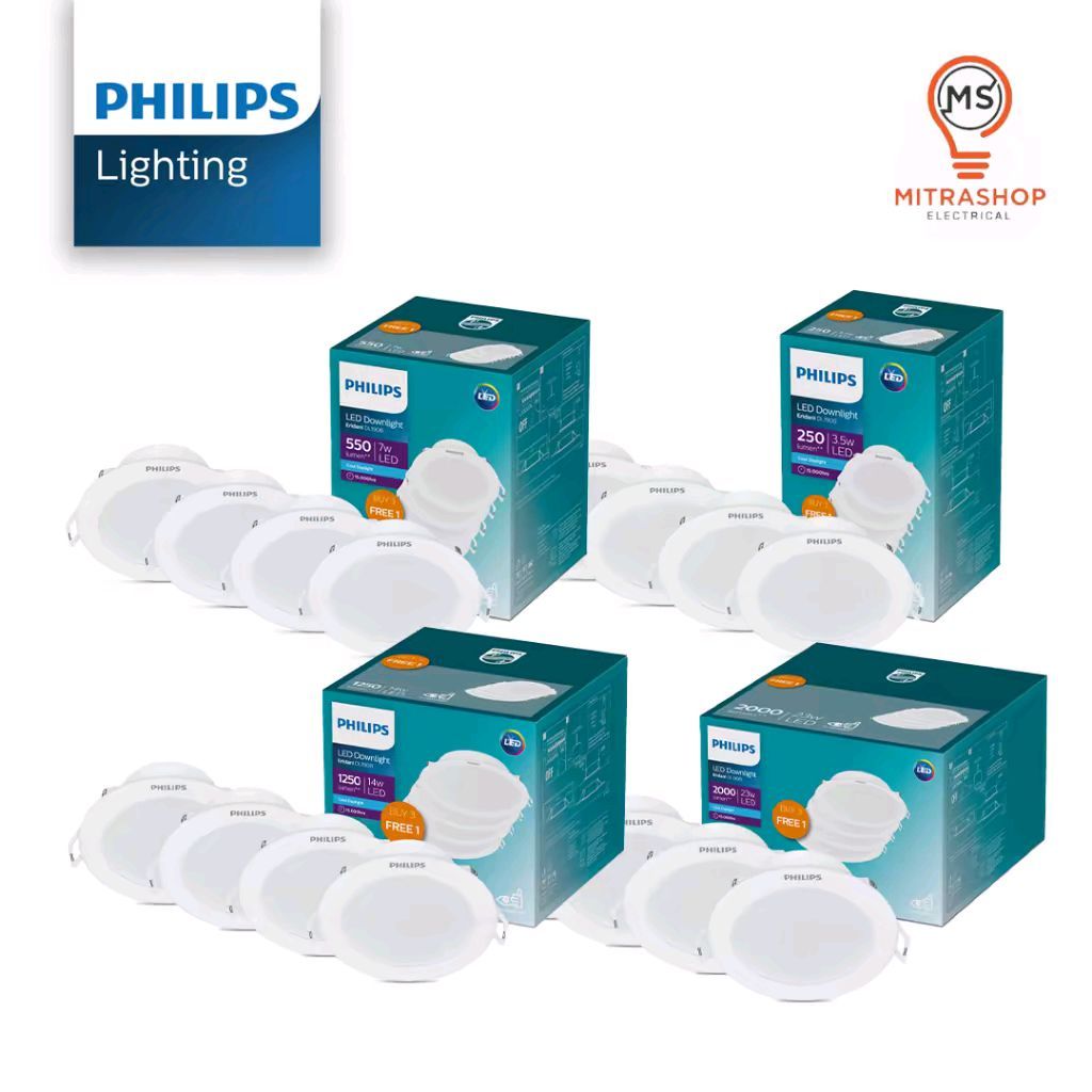 PHILIPS DOWNLIGHT ERIDANI MULTIPACK, PAKET HEMAT DOWNLIGHT ERIDANI ISI 4