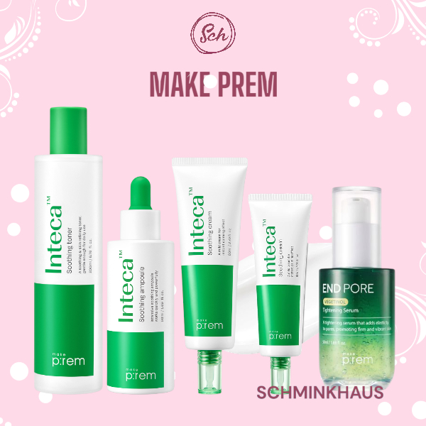 MAKE PREM Inteca Soothing Cream | Toner | Ampoule | End Pore Vegetinol Tightening Serum