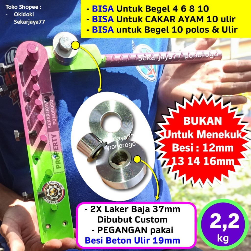 Penekuk Besi Beton Ukuran 4 6 8 10 ULIR Bekuk Besi 10 ulir Sekarjaya77 SJUa10