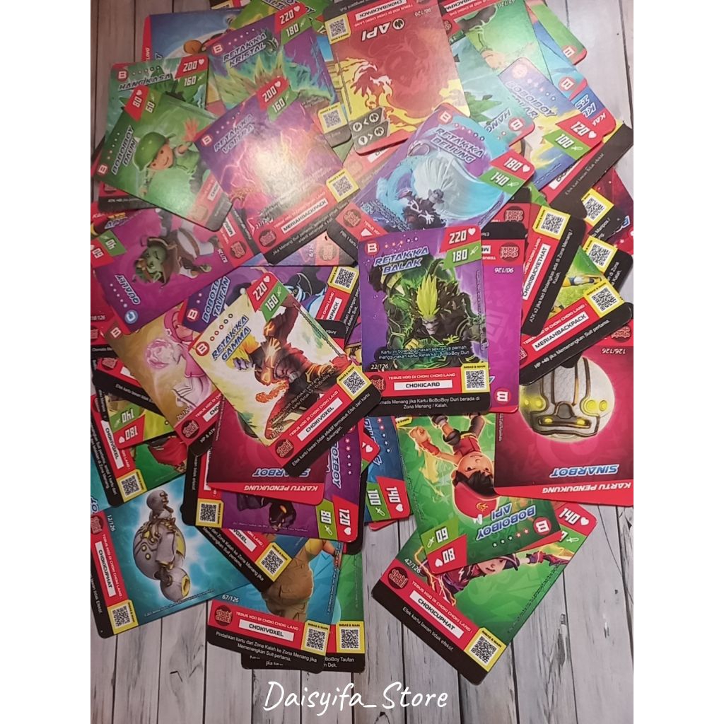 Kartu Mainan Trading Card Boboiboy Karakter Isi 3 Boboboi Boboboy Warna Warni Bagus Card Kartu Maina