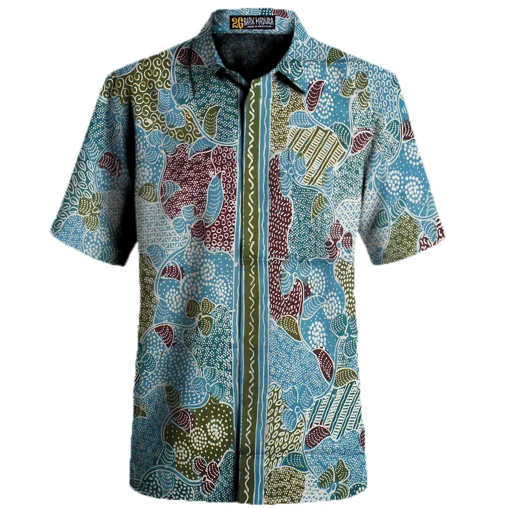 Kemeja Batik Tulis Madura Baju Batik Pria Lengan Pendek F897