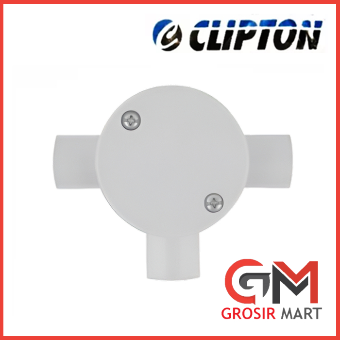 CLIPTON T DOS CABANG 3 20MM PUTIH 20 MM TDOS TDUS T DUS T-DOS T-DUS CAB 3