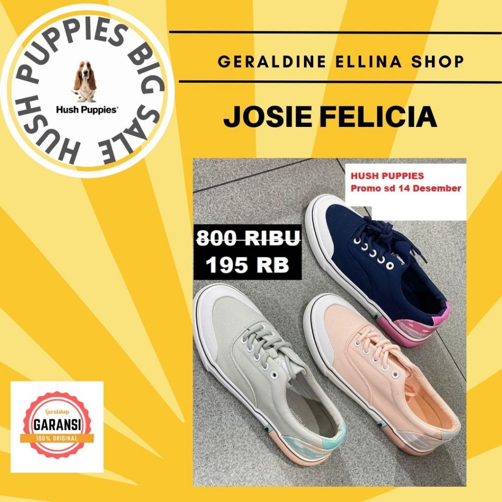 Sepatu sneakers wanita sale Hush Puppies original seri JOSIE FELICIA
