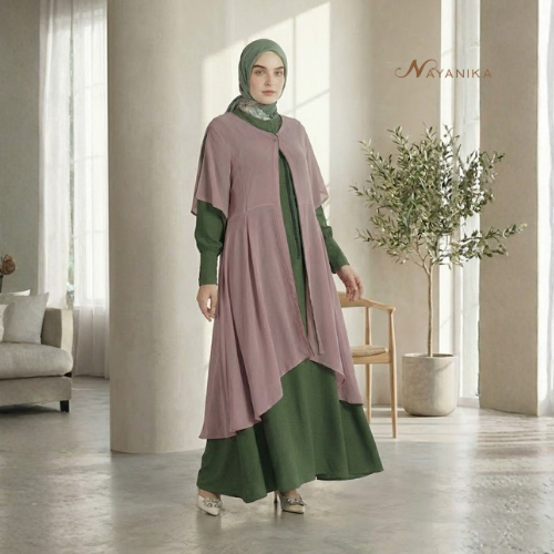 Nayanika Aleena Abaya Oneset dan Hijab